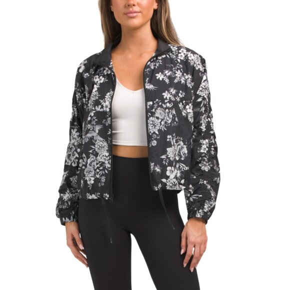 JOHNNY WAS multi Bee Active Ruched Sleeve Parachute Jacket